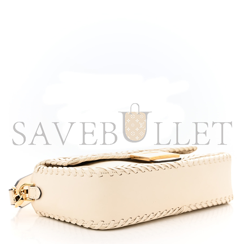FENDI VITELLO KING CEYLON WOVEN BAGUETTE WHITE ICE  (29*15*7cm)